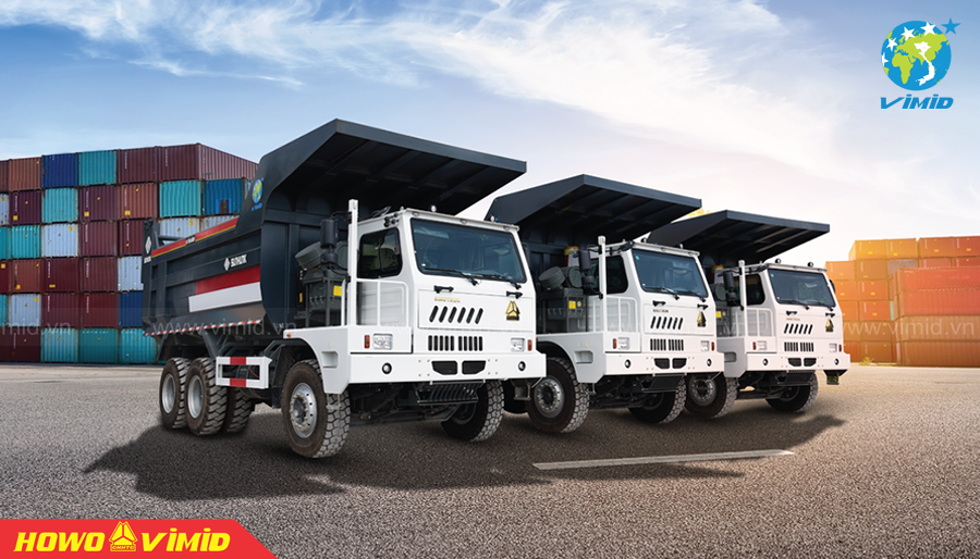 xe bá vương mỏ HW7D 371 70 tấn thùng đúc