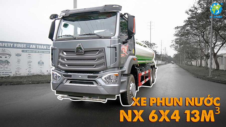 xe ô tô xi téc phun nước NX 6x4 13m3