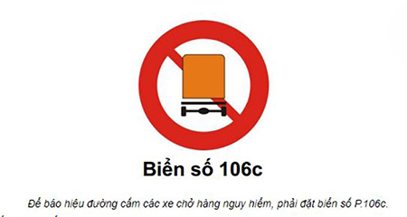 Biển báo P 106c