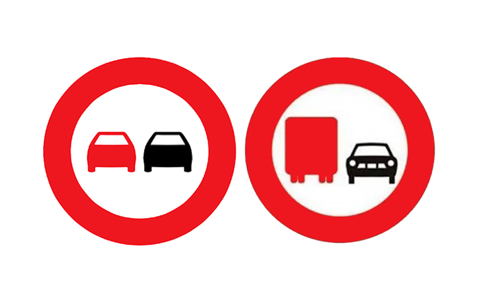 Tổng hợp biển báo cấm xe tải vượt