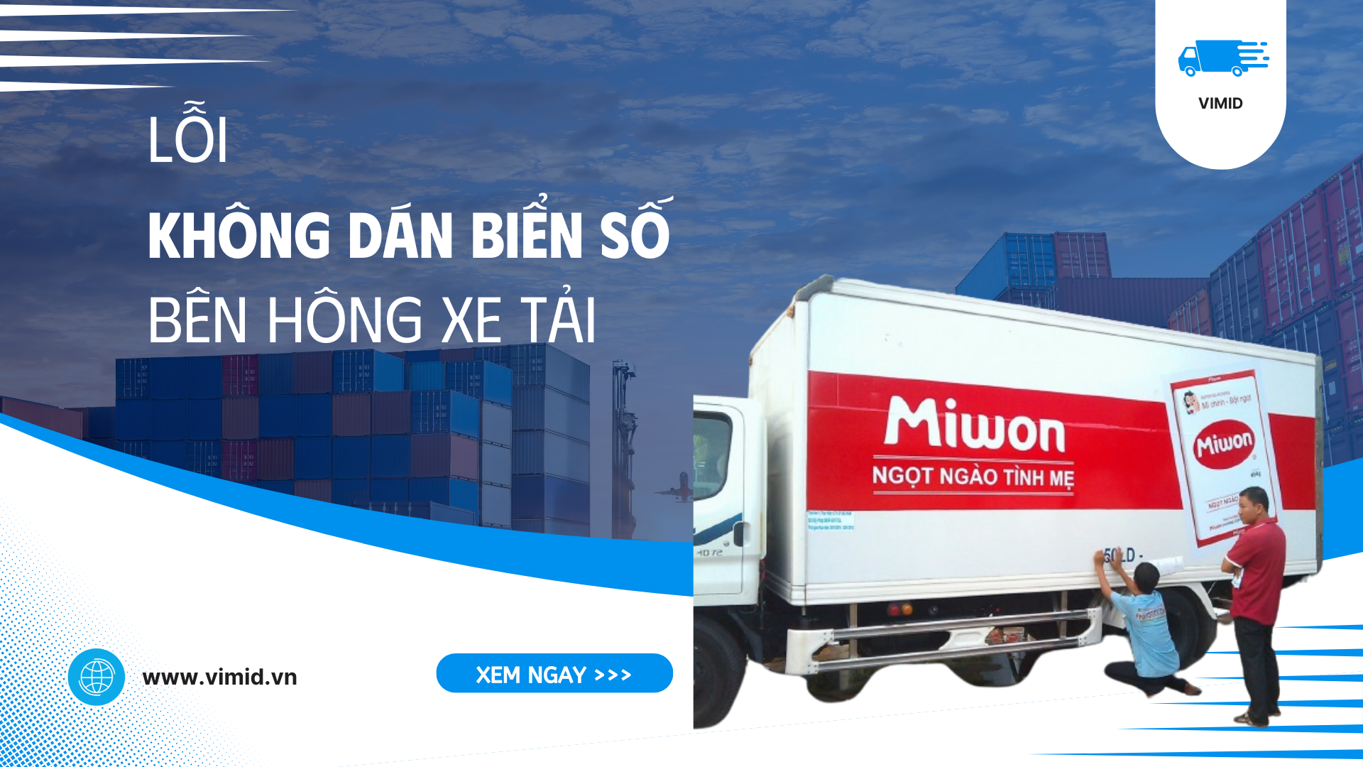 lỗi không dán biển số bên hông xe tải